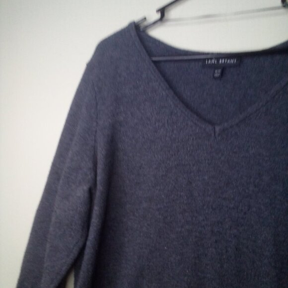 Lane Bryant Sweater Pullover 18 20 Women Long Sleeve V-Neck Gray - Picture 13 of 16
